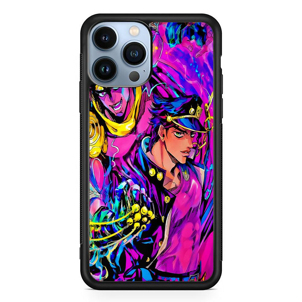 Jotaro Kujo Jojo 2D Rubber Phone Case-Black-Oxvistore