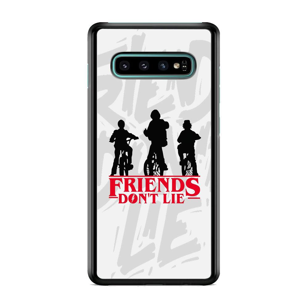 Journey of Life and Friends Don't Lie Samsung Galaxy S10 Case-Rubber Black (2D Case)-Oxvistore