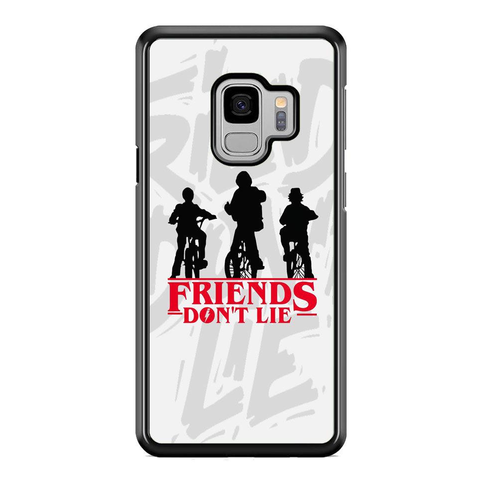 Journey of Life and Friends Don't Lie Samsung Galaxy S9 Case-Rubber Black (2D Case)-Oxvistore