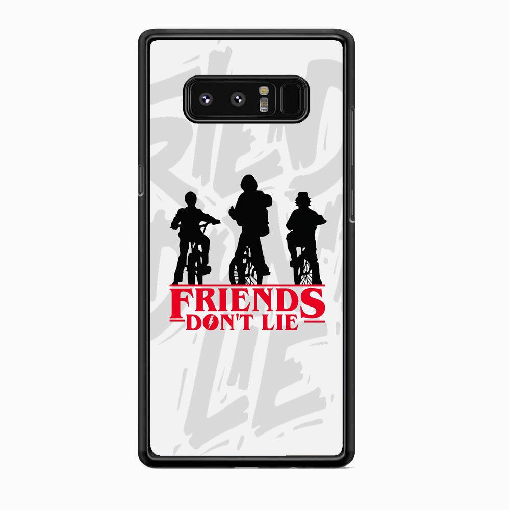 Journey of Life and Friends Don't Lie Samsung Galaxy Note 8 Case-Rubber Black (2D Case)-Oxvistore