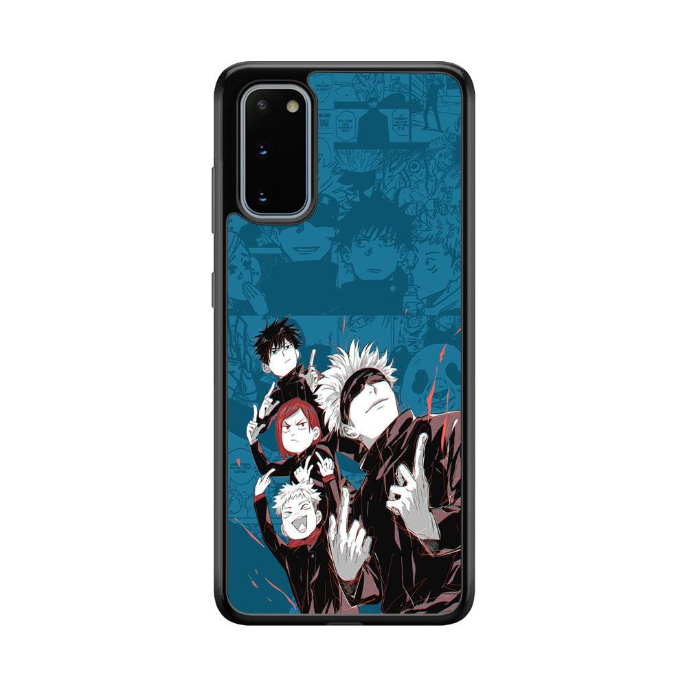 Jujutsu Kaisen Joking with Friends Samsung Galaxy S20 Case-Rubber Black (2D Case)-Oxvistore