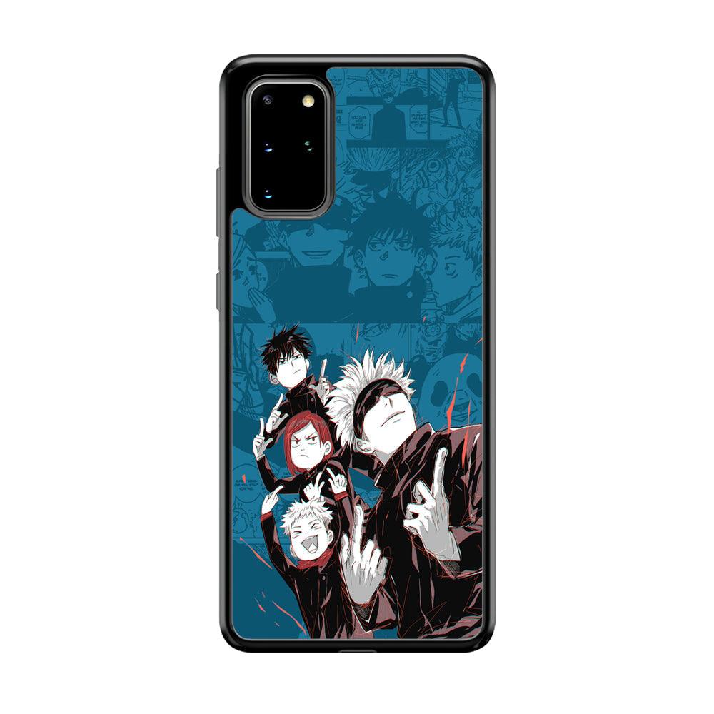 Jujutsu Kaisen Joking with Friends Samsung Galaxy S20 Plus Case-Rubber Black (2D Case)-Oxvistore