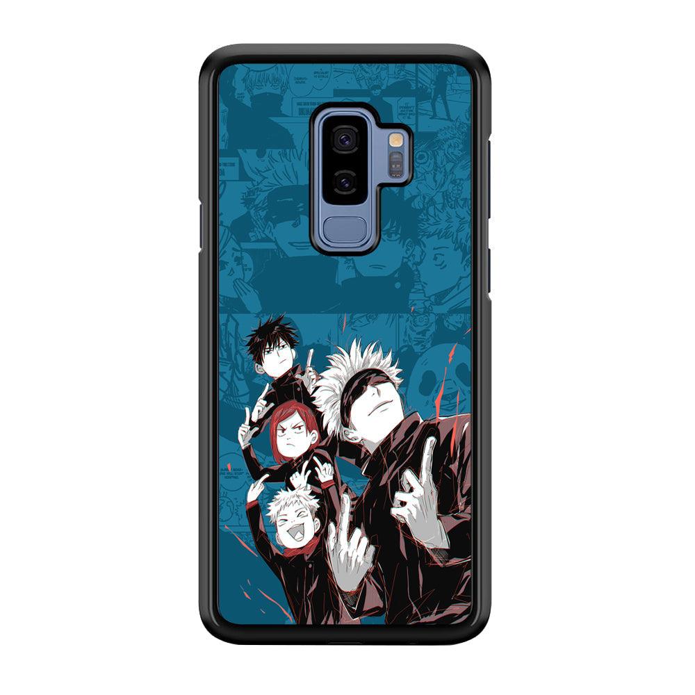 Jujutsu Kaisen Joking with Friends Samsung Galaxy S9 Plus Case-Rubber Black (2D Case)-Oxvistore