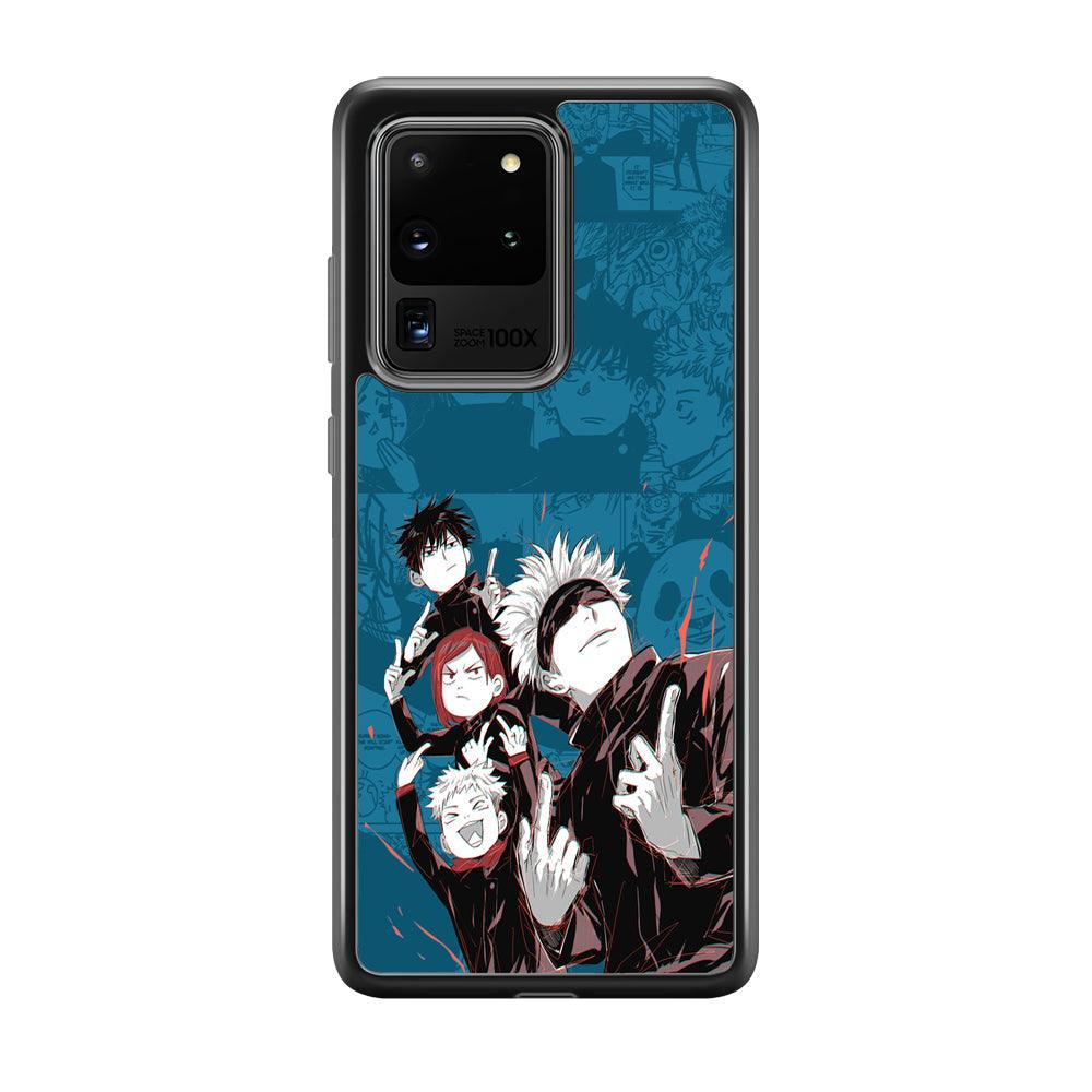 Jujutsu Kaisen Joking with Friends Samsung Galaxy S20 Ultra Case-Rubber Black (2D Case)-Oxvistore