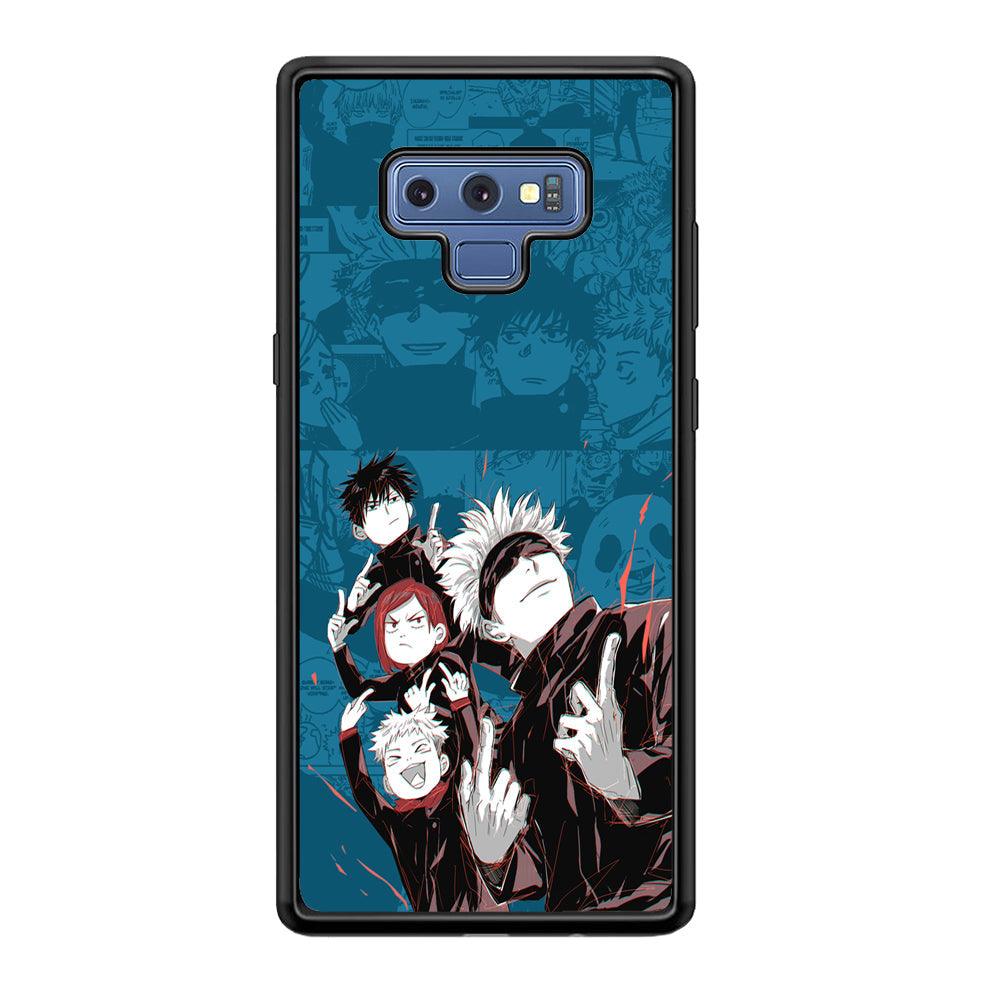 Jujutsu Kaisen Joking with Friends Samsung Galaxy Note 9 Case-Rubber Black (2D Case)-Oxvistore