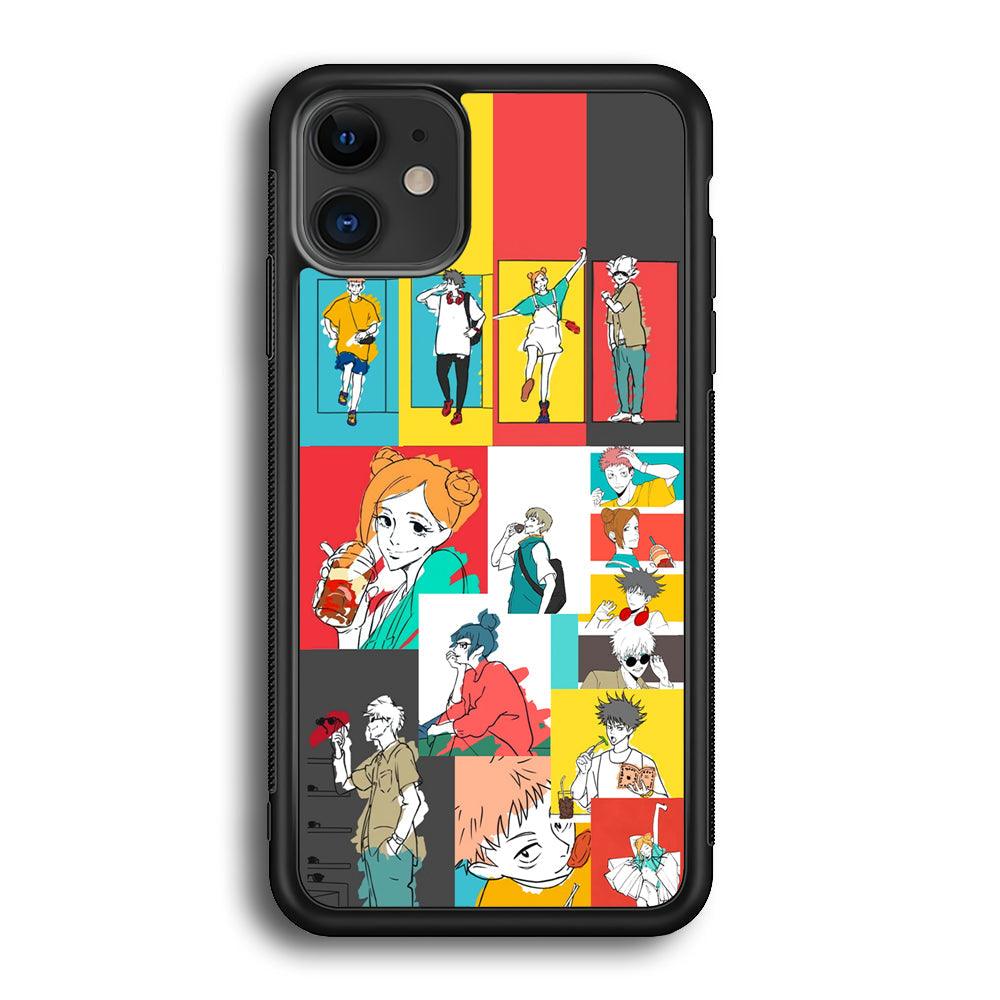 Jujutsu Kaisen Joy of Young People iPhone 12 Case-Rubber Black (2D Case)-Oxvistore