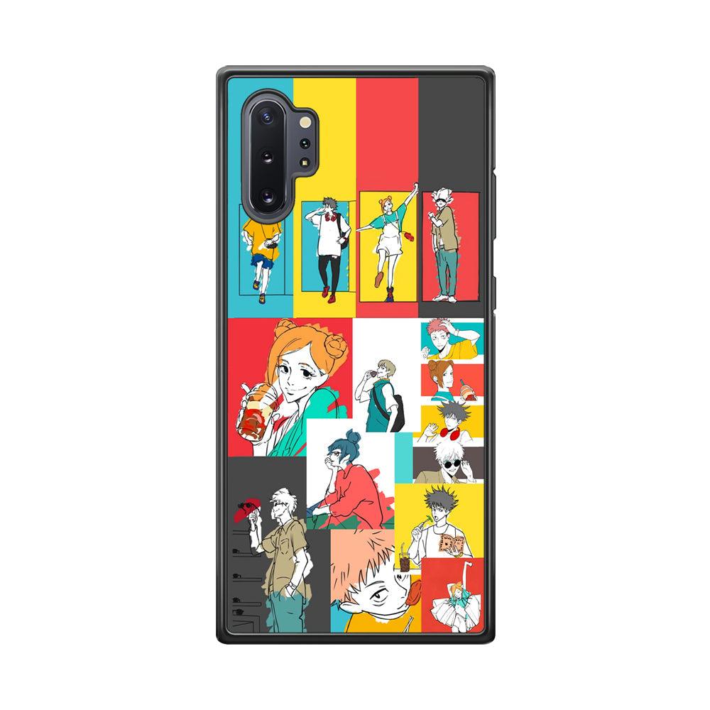 Jujutsu Kaisen Joy of Young People Samsung Galaxy Note 10 Plus Case-Rubber Black (2D Case)-Oxvistore