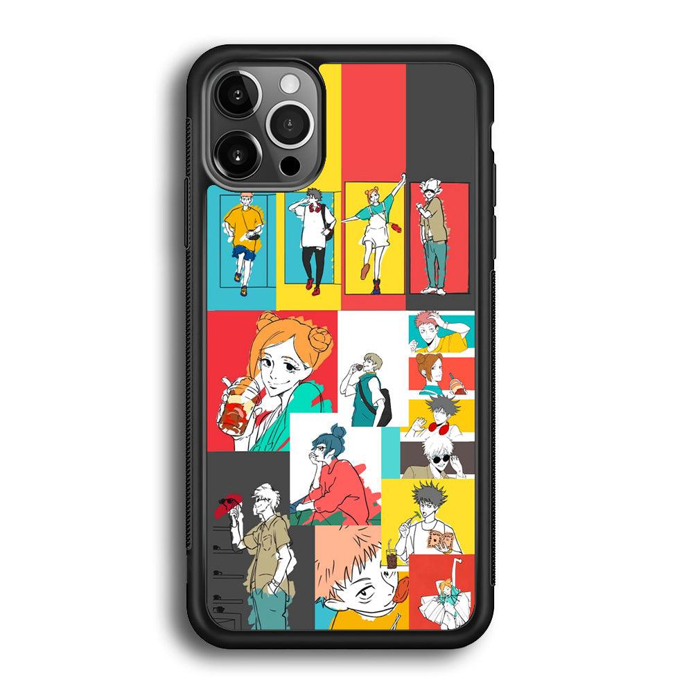 Jujutsu Kaisen Joy of Young People iPhone 12 Pro Max Case-Rubber Black (2D Case)-Oxvistore