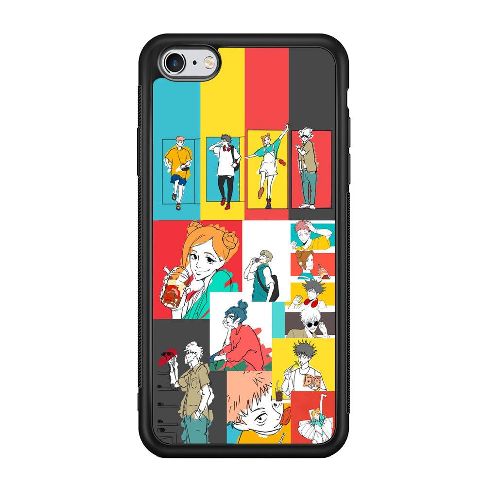 Jujutsu Kaisen Joy of Young People iPhone 6 Plus | 6s Plus Case-Rubber Black (2D Case)-Oxvistore