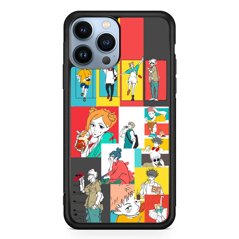 Jujutsu Kaisen Joy of Young People iPhone 14 Pro Max Case-Rubber Black (2D Case)-Oxvistore