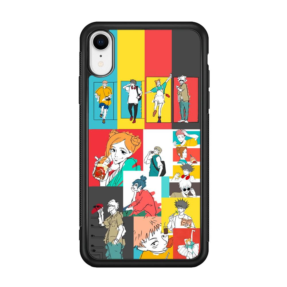Jujutsu Kaisen Joy of Young People iPhone XR Case-Rubber Black (2D Case)-Oxvistore