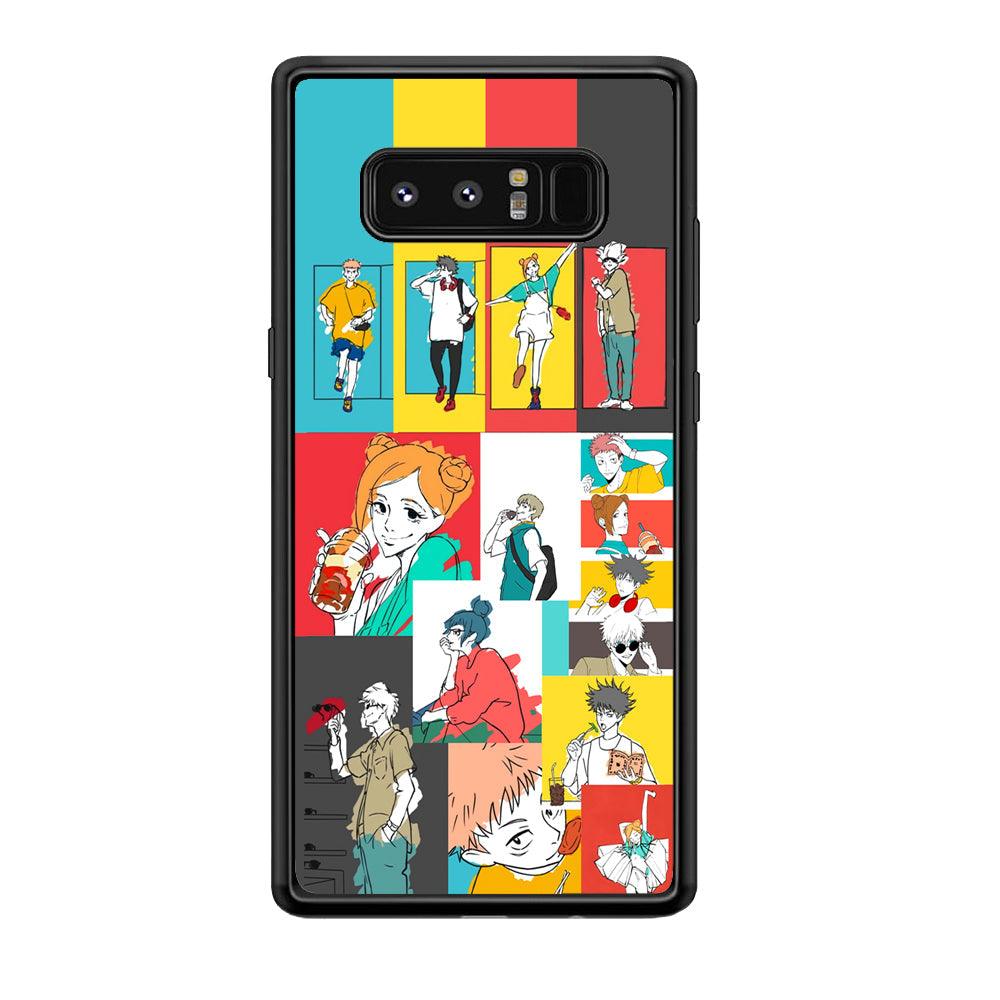 Jujutsu Kaisen Joy of Young People Samsung Galaxy Note 8 Case-Rubber Black (2D Case)-Oxvistore