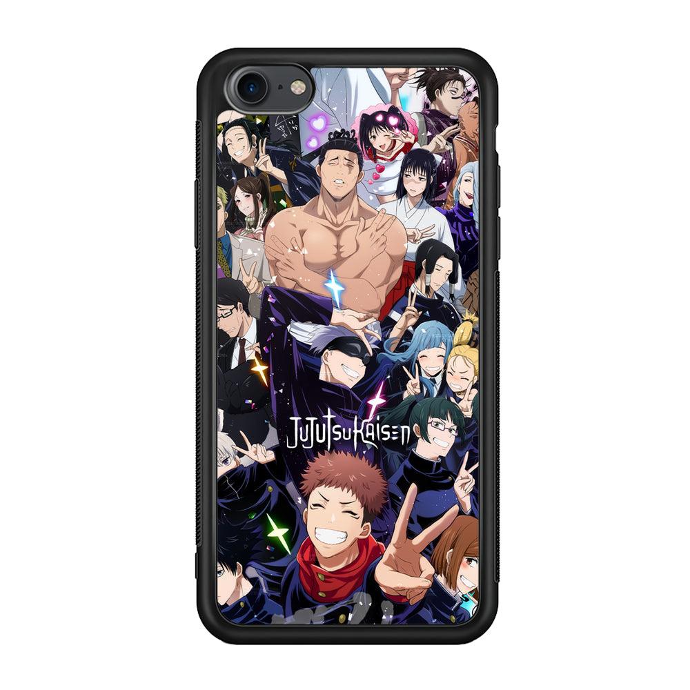 Jujutsu Kaisen Peace for Victory iPhone 7 Case-Rubber Black (2D Case)-Oxvistore