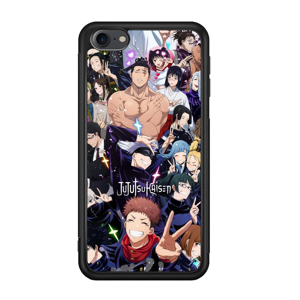 Jujutsu Kaisen Peace for Victory iPod Touch 6 Case-Rubber Black (2D Case)-Oxvistore