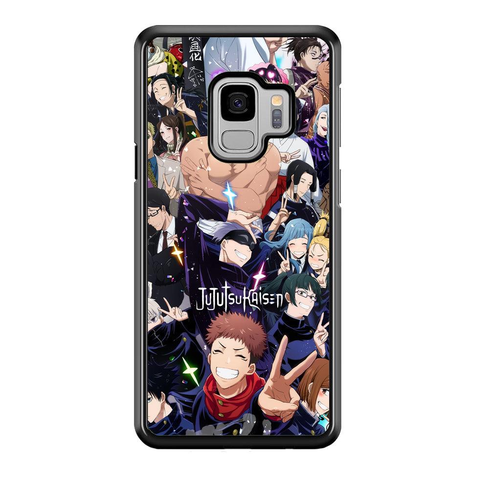 Jujutsu Kaisen Peace for Victory Samsung Galaxy S9 Case-Rubber Black (2D Case)-Oxvistore