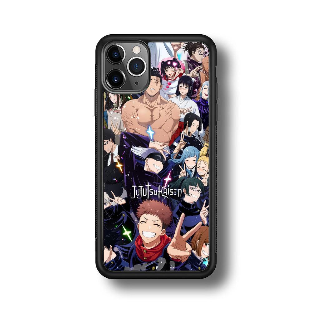 Jujutsu Kaisen Peace for Victory iPhone 11 Pro Max Case-Rubber Black (2D Case)-Oxvistore