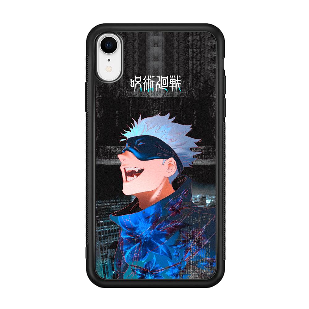Jujutsu Kaisen Satoru Superiority iPhone XR Case-Rubber Black (2D Case)-Oxvistore
