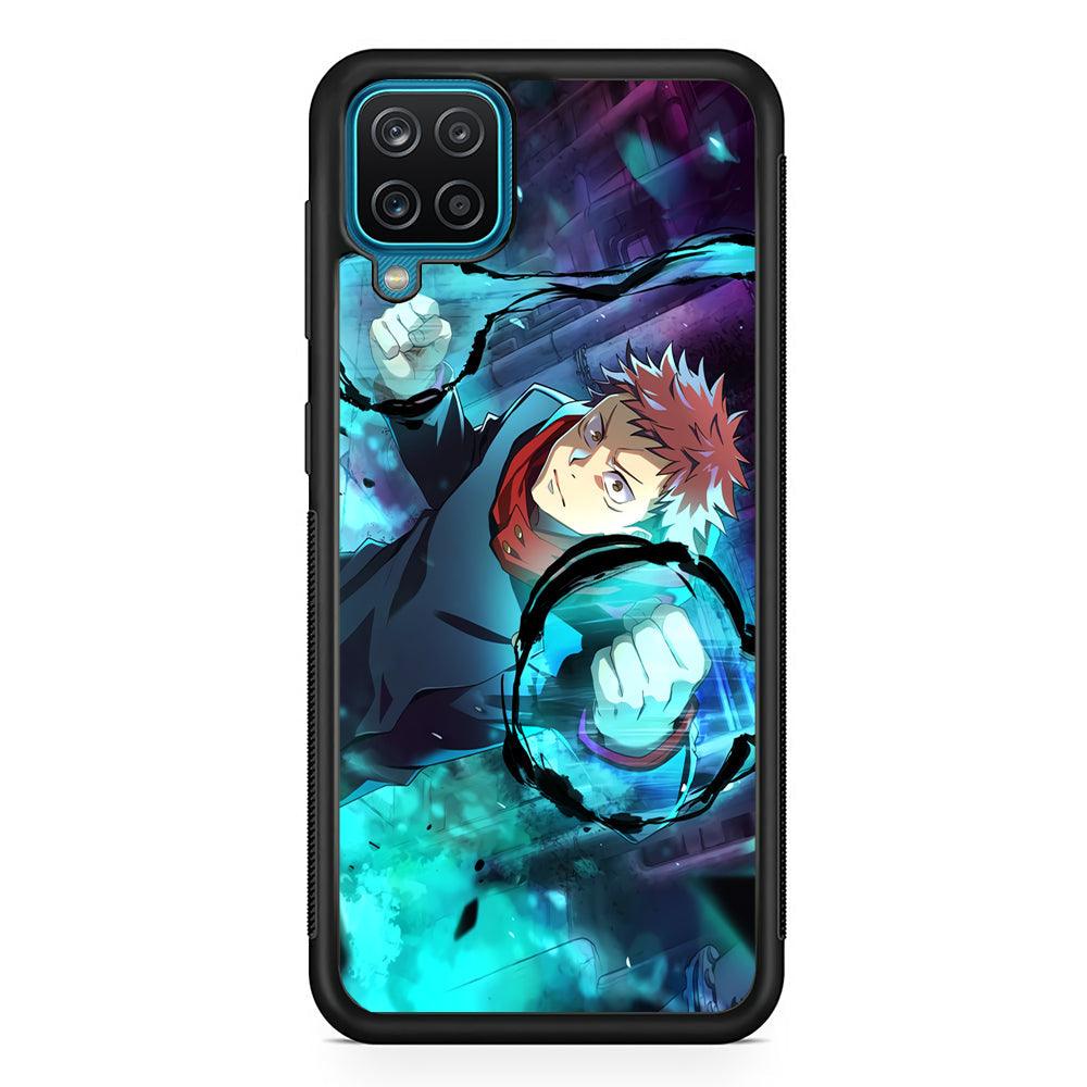 Jujutsu Kaisen Sukuna Release The Curse Samsung Galaxy A12 Case-Rubber Black (2D Case)-Oxvistore