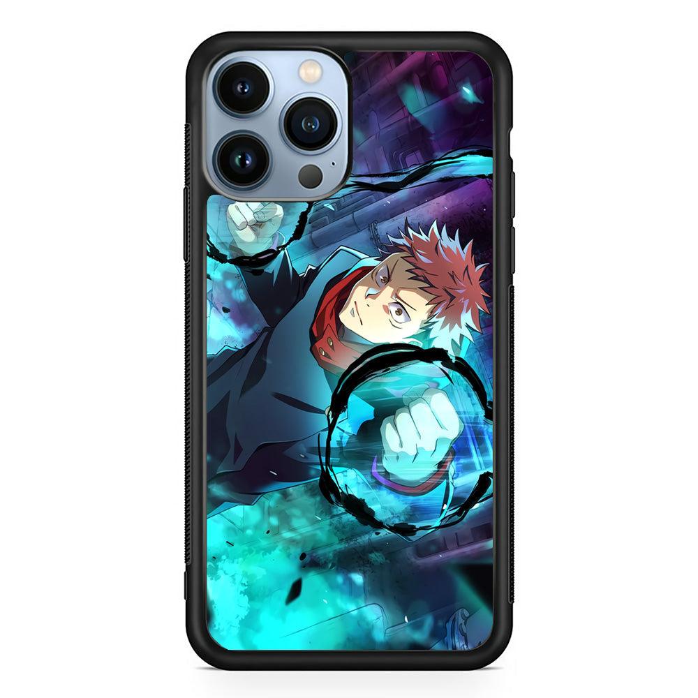 Jujutsu Kaisen Sukuna Release The Curse iPhone 13 Pro Max Case-Rubber Black (2D Case)-Oxvistore