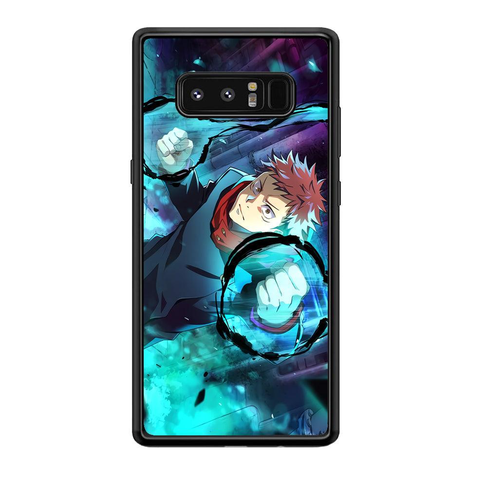 Jujutsu Kaisen Sukuna Release The Curse Samsung Galaxy Note 8 Case-Rubber Black (2D Case)-Oxvistore