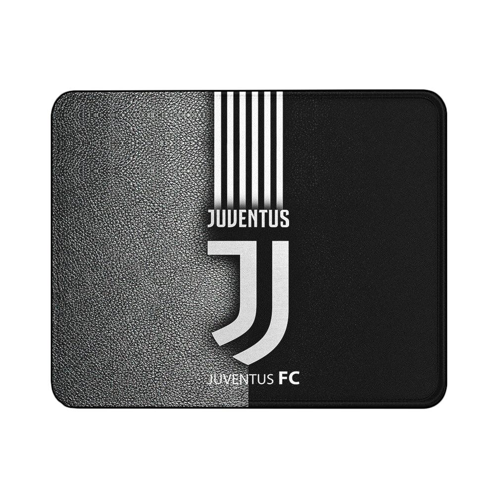 Juventus Logo Black White Mouse Pads | Custom Mouse Pad with Non-Slip Rubber Base