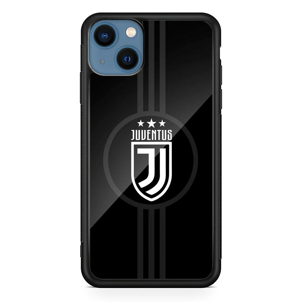 Juventus Shine on Black iPhone 13 Case-Rubber Black (2D Case)-Oxvistore