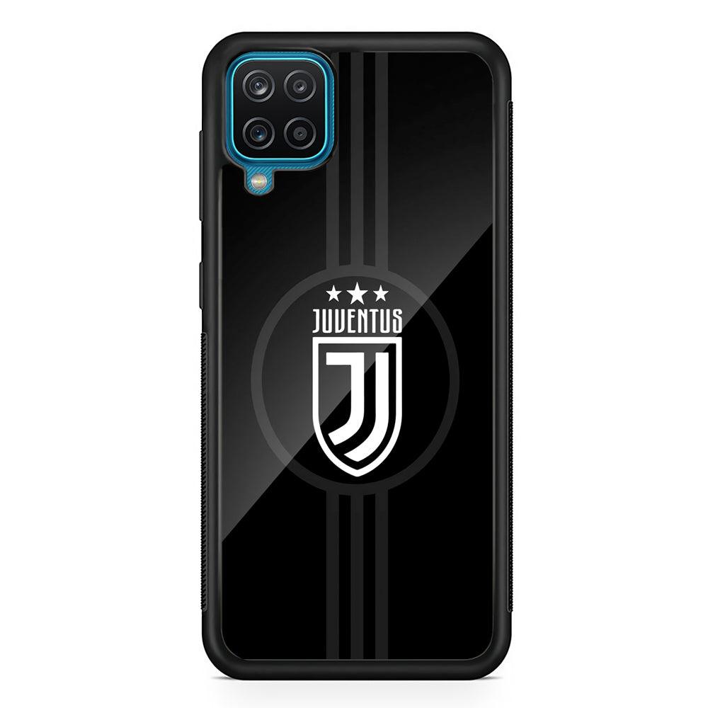 Juventus Shine on Black Samsung Galaxy A12 Case-Rubber Black (2D Case)-Oxvistore