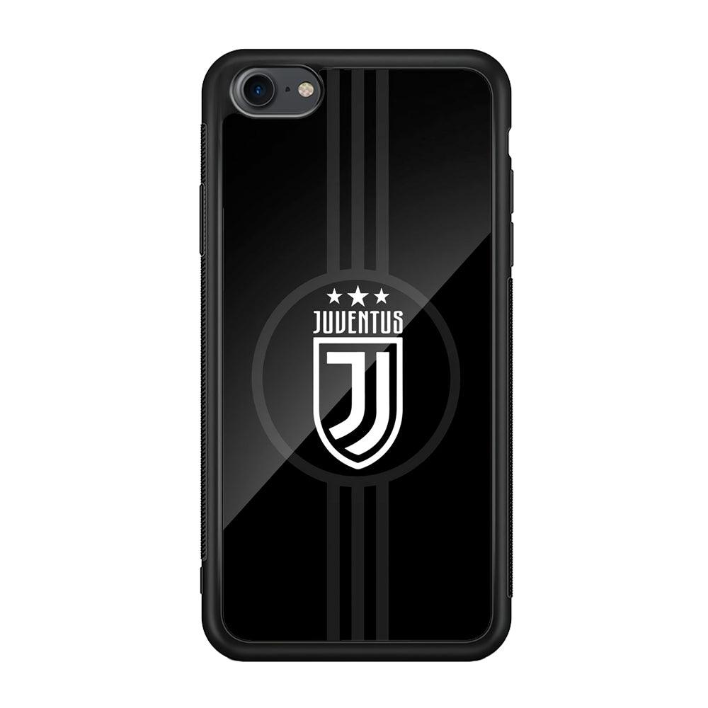 Juventus Shine on Black iPhone 8 Case-Rubber Black (2D Case)-Oxvistore