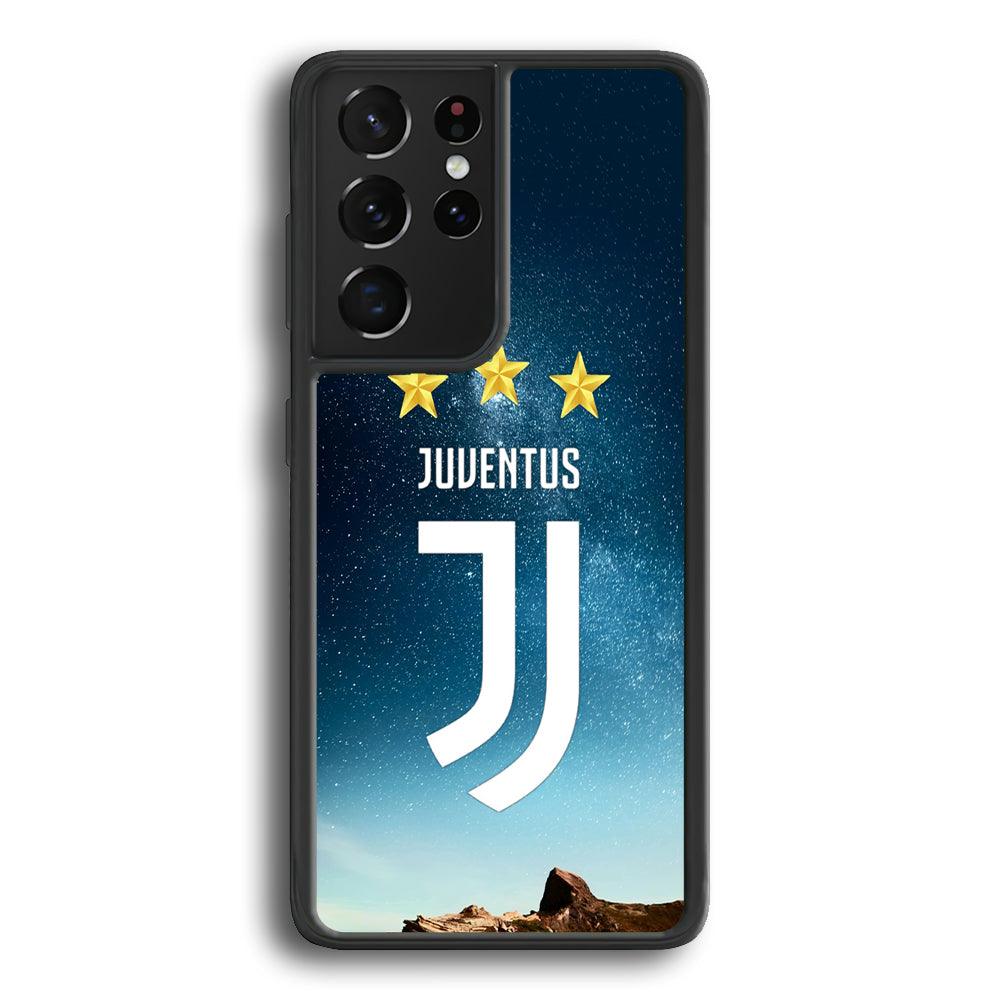 Juventus Star in The Sky Samsung Galaxy S24 Ultra Case-Rubber Black (2D Case)-Oxvistore