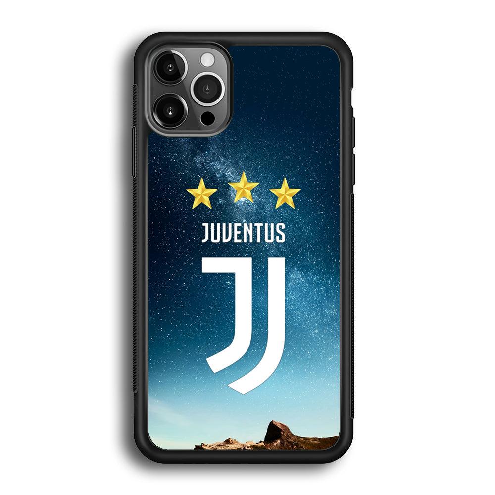 Juventus Star in The Sky iPhone 12 Pro Max Case-Rubber Black (2D Case)-Oxvistore