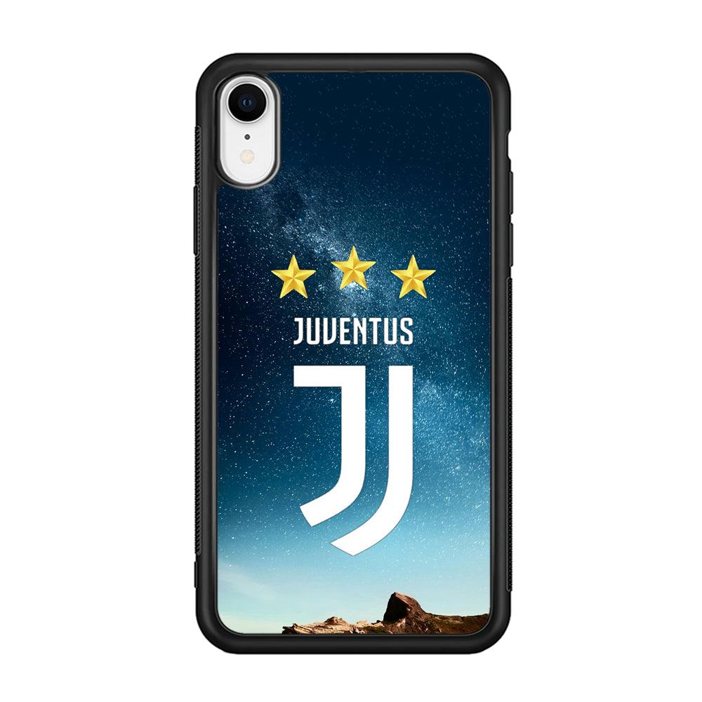 Juventus Star in The Sky iPhone XR Case-Rubber Black (2D Case)-Oxvistore