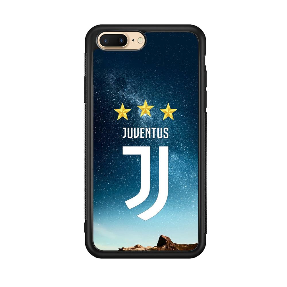 Juventus Star in The Sky iPhone 7 Plus Case-Rubber Black (2D Case)-Oxvistore