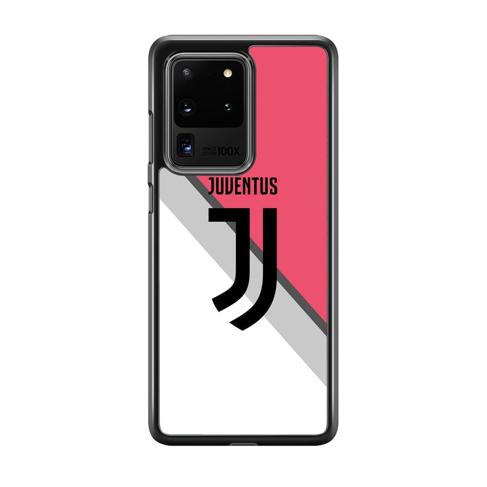 Juventus Pink Jersey Samsung Galaxy S20 Ultra Case-Rubber Black (2D Case)-Oxvistore