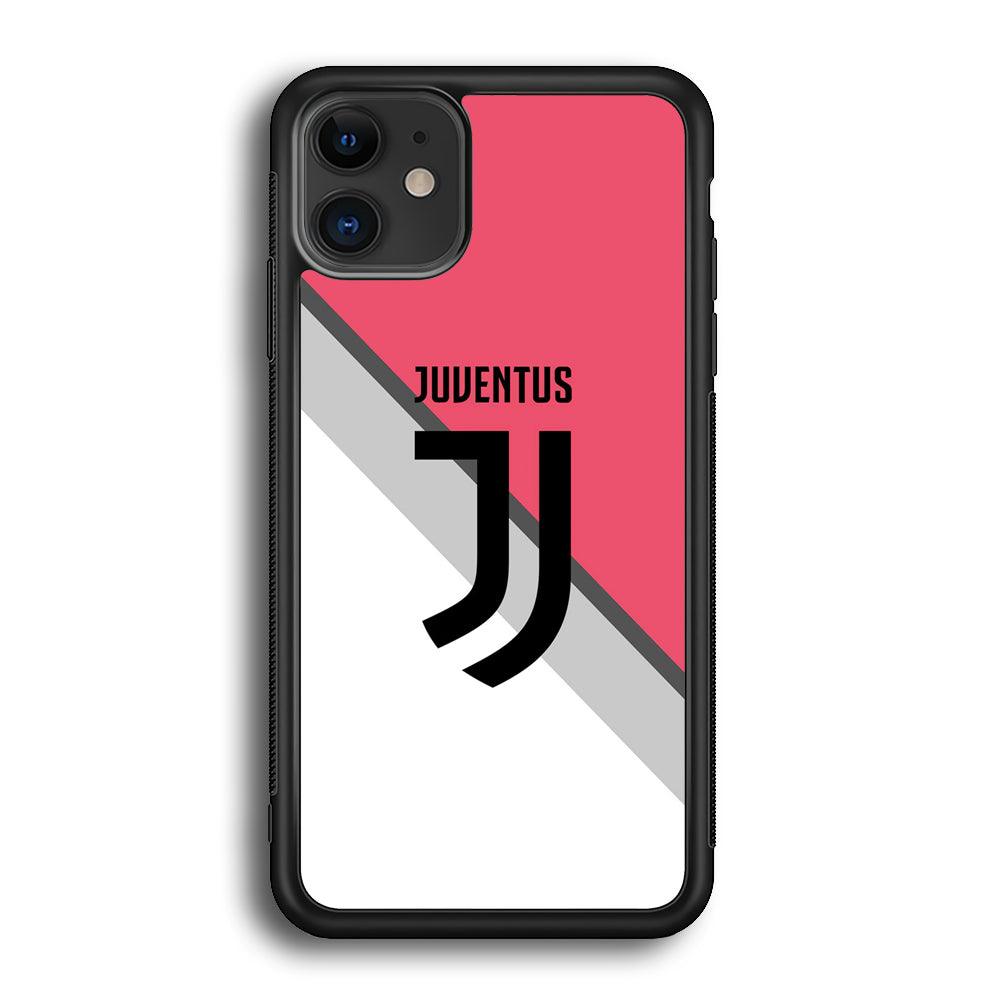 Juventus Pink Jersey iPhone 12 Case-Rubber Black (2D Case)-Oxvistore