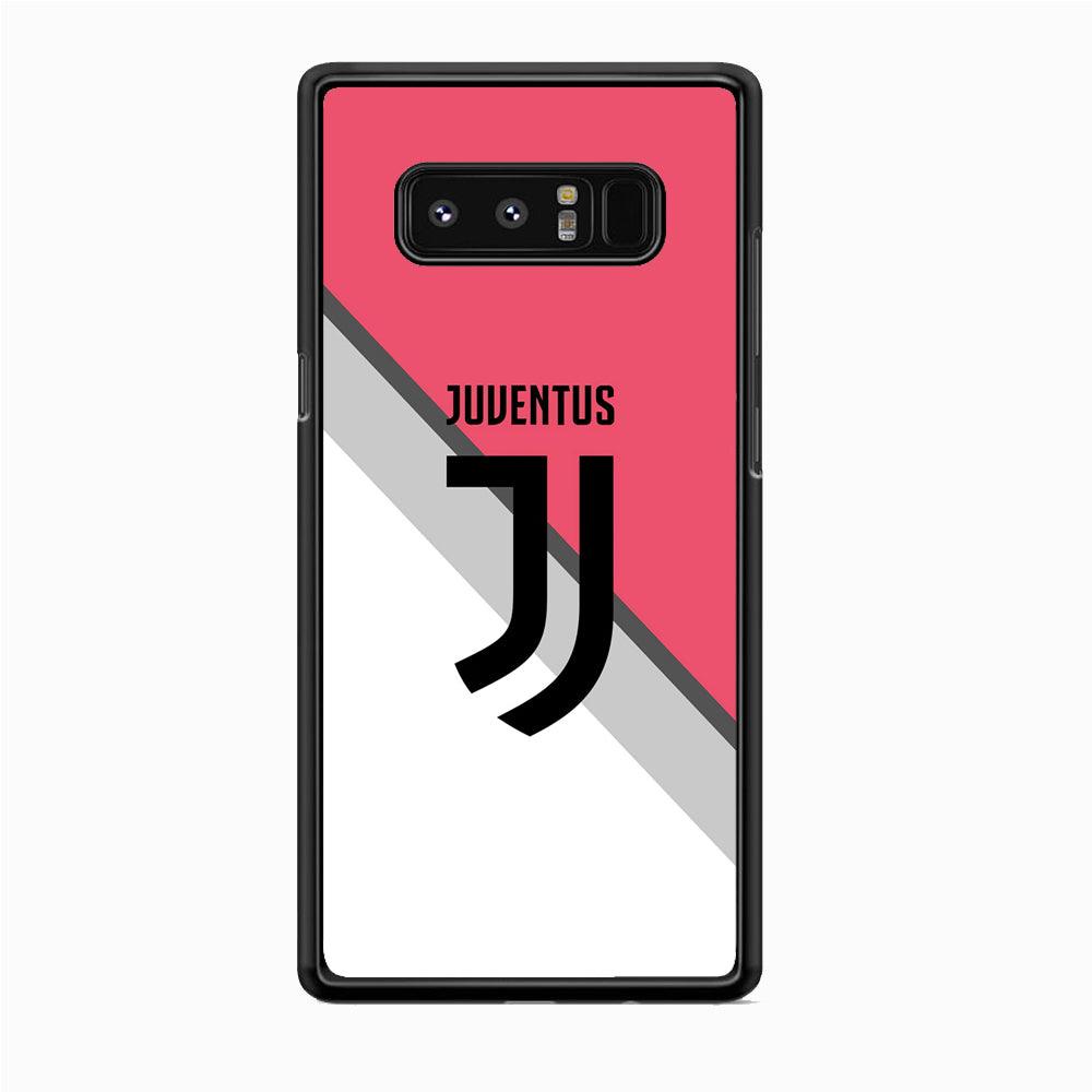 Juventus Pink Jersey Samsung Galaxy Note 8 Case-Rubber Black (2D Case)-Oxvistore