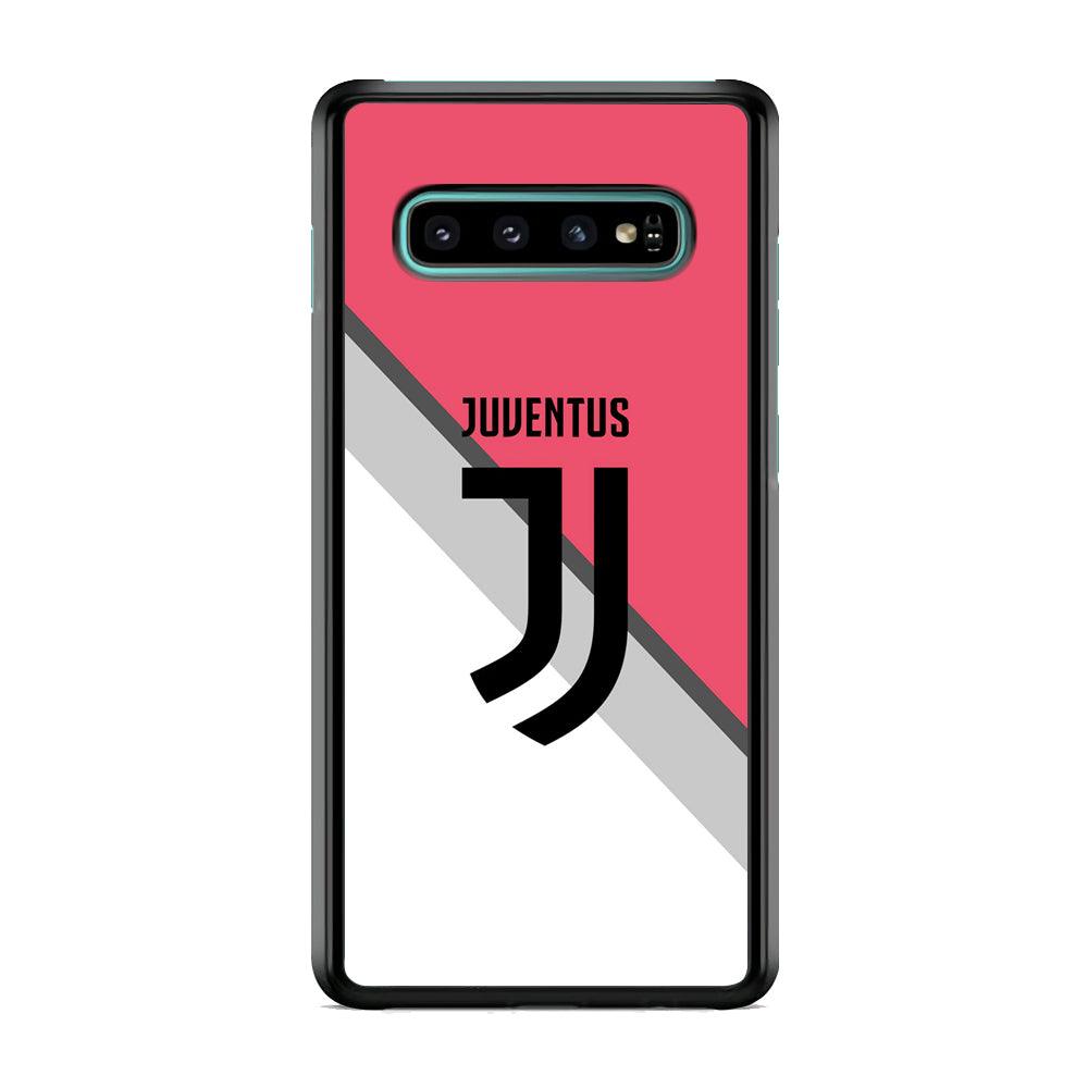 Juventus Pink Jersey Samsung Galaxy S10 Case-Rubber Black (2D Case)-Oxvistore