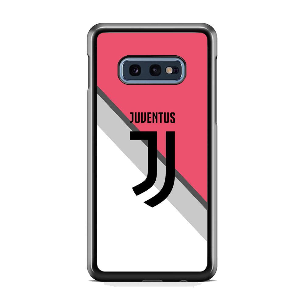 Juventus Pink Jersey Samsung Galaxy S10E Case-Rubber White (2D Case)-Oxvistore