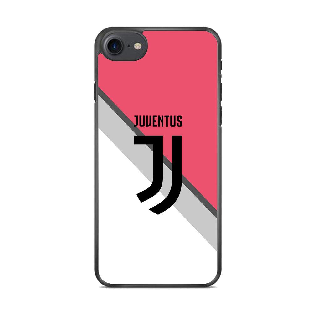 Juventus Pink Jersey iPhone 7 Case-Rubber White (2D Case)-Oxvistore