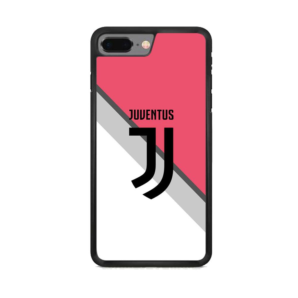 Juventus Pink Jersey iPhone 8 Plus Case-Rubber Black (2D Case)-Oxvistore