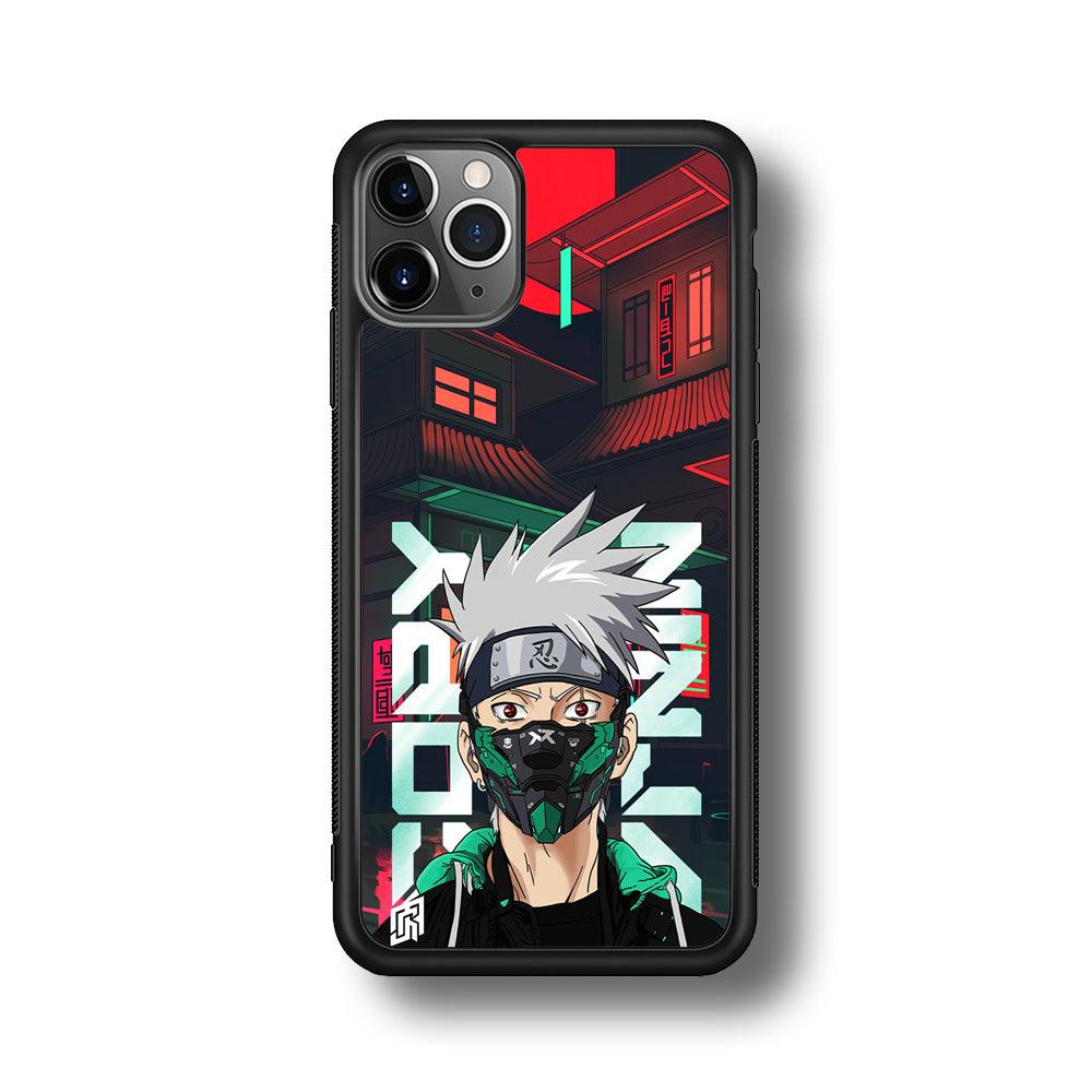 Kakashi The Ultimate Copy Jutsu iPhone 11 Pro Max Case-Rubber Black (2D Case)-Oxvistore