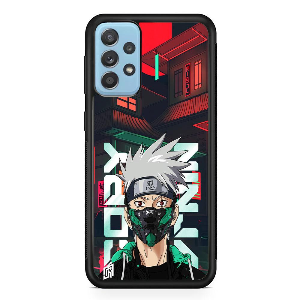 Kakashi The Ultimate Copy Jutsu Samsung Galaxy A72 Case-Rubber Black (2D Case)-Oxvistore