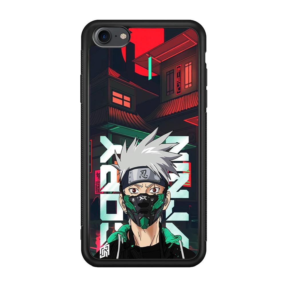 Kakashi The Ultimate Copy Jutsu iPhone 7 Case-Rubber Black (2D Case)-Oxvistore
