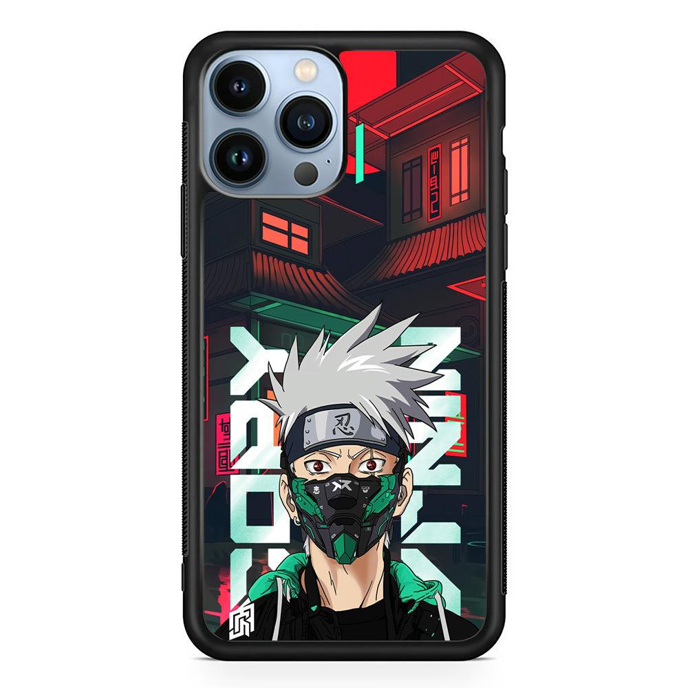 Kakashi The Ultimate Copy Jutsu iPhone 13 Pro Max Case-Rubber Black (2D Case)-Oxvistore