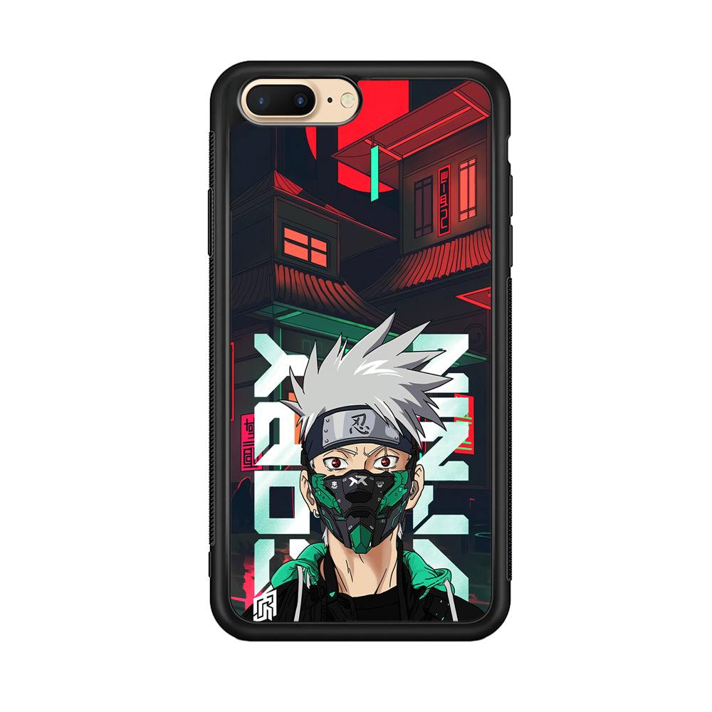 Kakashi The Ultimate Copy Jutsu iPhone 8 Plus Case-Rubber Black (2D Case)-Oxvistore