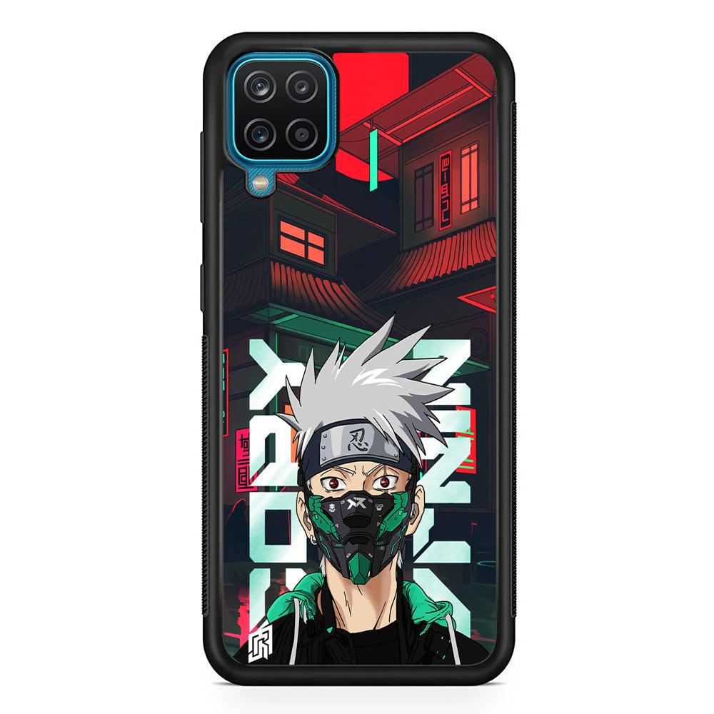 Kakashi The Ultimate Copy Jutsu Samsung Galaxy A12 Case-Rubber Black (2D Case)-Oxvistore