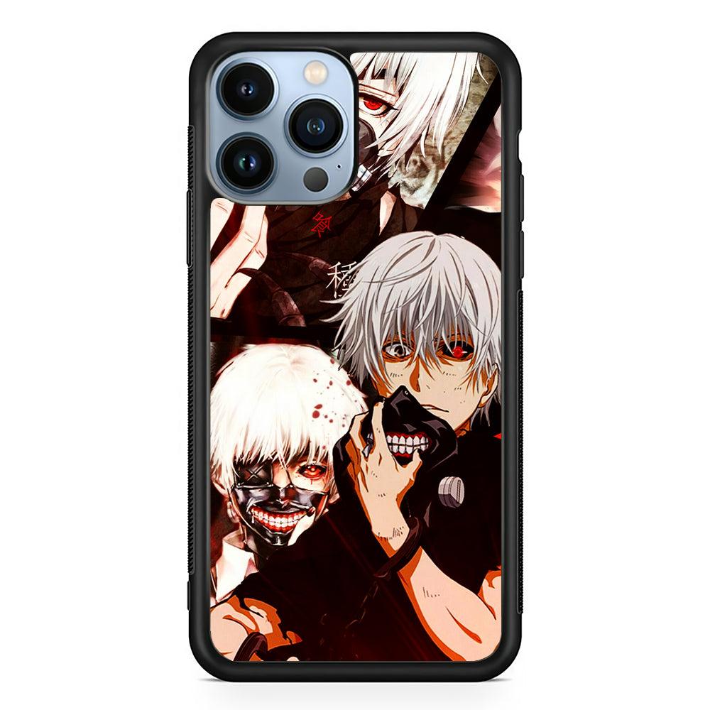 Kaneki Tokyo Ghoul Aesthetic 2D Rubber Phone Case-Black-Oxvistore