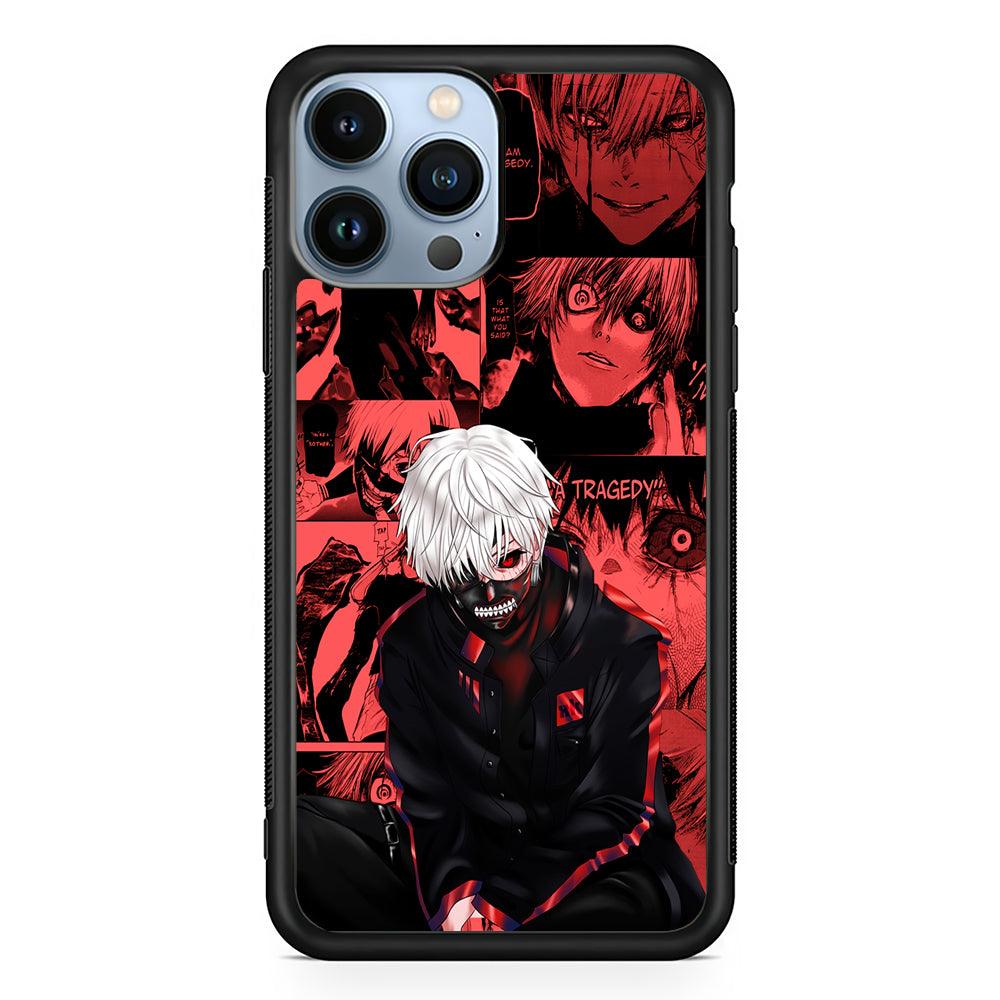 Kaneki Tokyo Ghoul Comic 2D Rubber Phone Case-Black-Oxvistore