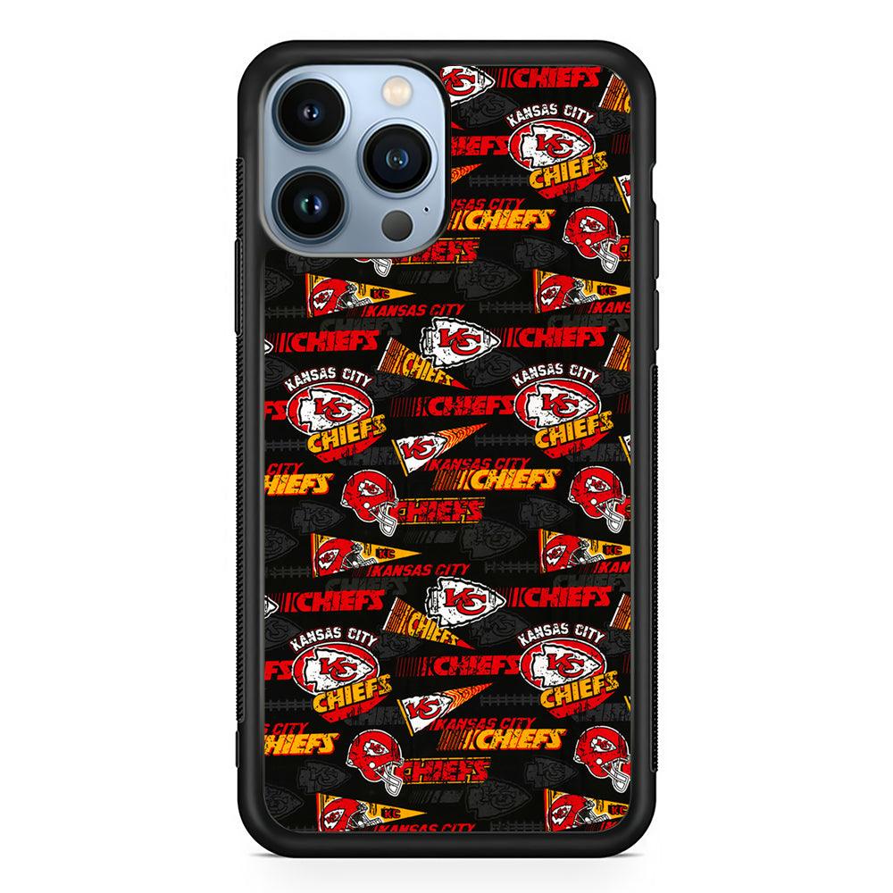 Kansas City Chiefs Patterns 2D Rubber Phone Case-Black-Oxvistore