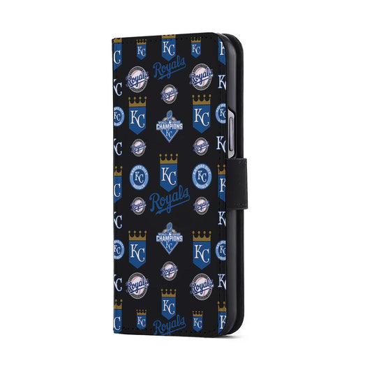 Kansas City Royals Pattern Flip Wallet Phone Case-Oxvistore