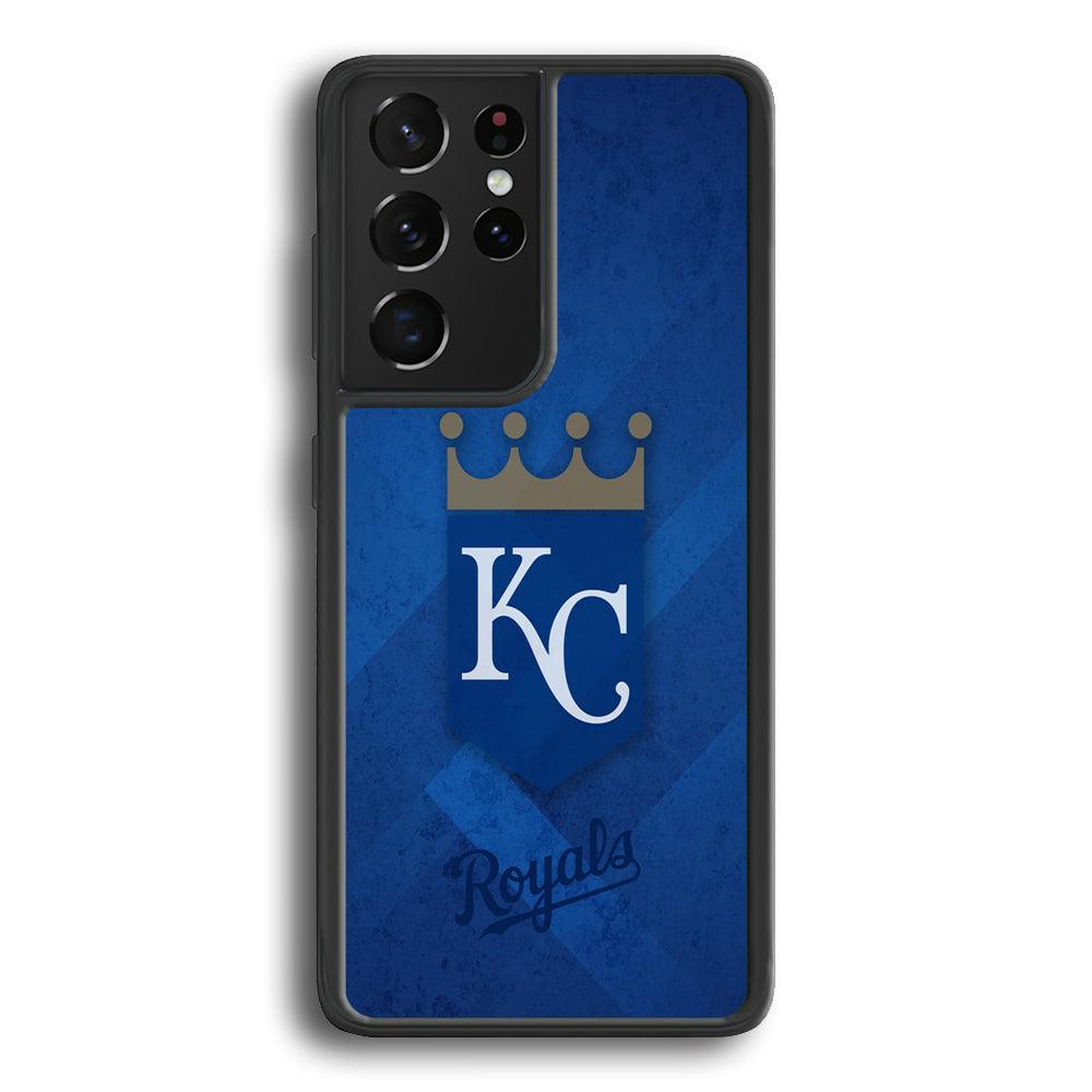 Kansas City Royals The Golden Crown Samsung Galaxy S23 Ultra Case-Rubber Black (2D Case)-Oxvistore